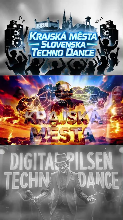 KRAJSKÁ MĚSTA SLOVENSKA 🎧 TECHNO DANCE 💥 Vzdělávací píseň