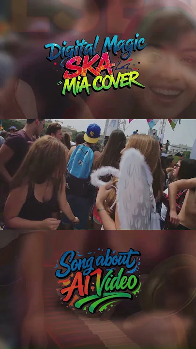 Digital Magic Ska Mia Cover (Invideo AI music video fake concert experiment)